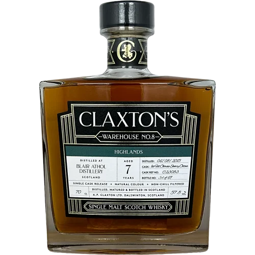 Blair Athol 7Y (First Fill Olosoro Octave) 57.8% Claxton's WH No 8 bottle - Fadandel.dk