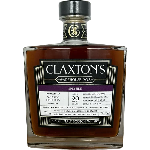 Speyside Distillery 29Y (First Fill Tawny Port Octave) 46.3% Claxton's WH No 8 bottle - Fadandel.dk