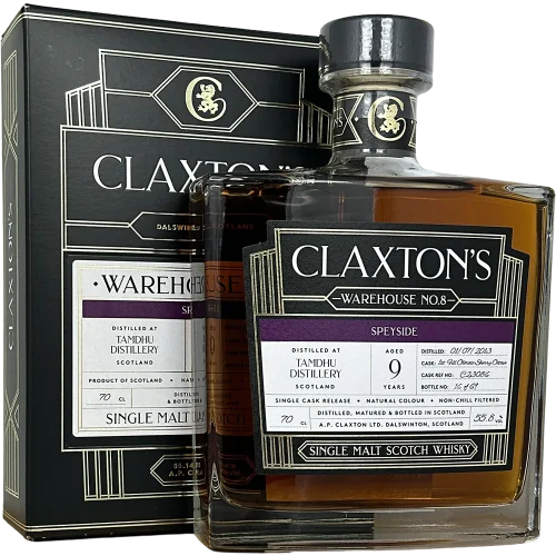 Tamdhu 9Y (First Fill Olosoro Octave) 55.8% Claxton's WH No 8 bottle and box - Fadandel.dk
