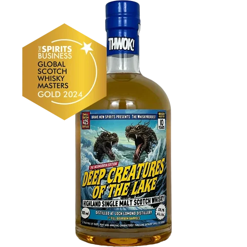 Deep Creatures Of The Lake 10 År (1st Fill Bourbon Barrels) 58.1% WhiskyHeroes R. 1 Gold 2024 Global Scotch Whisky Masters - Fadandel.dk W. Gold